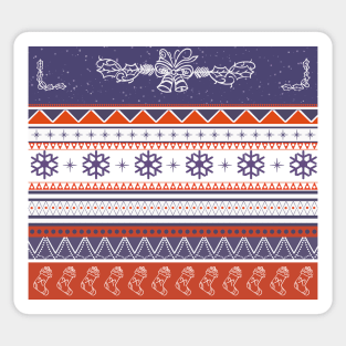 Merry Christmas and Happy New Year 2021 Pattern Sticker